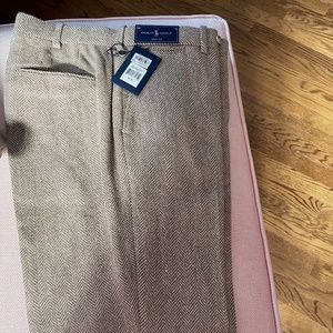 Vintage 60's Polo Ralph Lauren Men DONEGAL TWEED Thick Wool HERRINGBONE Trousers